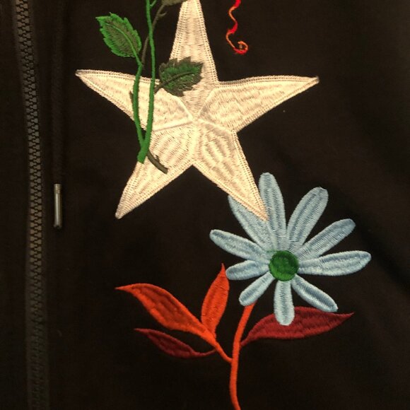 Cynthia Rowley embroidered zip-up hoodie sz XL - Picture 7 of 15